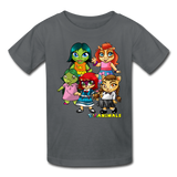 Kids T-Shirt - Fruit of the Loom - Kidz Girls 2 MANY COLORS - charcoal