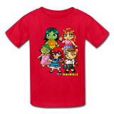 Kids T-Shirt - Fruit of the Loom - Kidz Girls 2 MANY COLORS - red