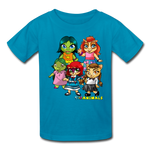 Kids T-Shirt - Fruit of the Loom - Kidz Girls 2 MANY COLORS - turquoise
