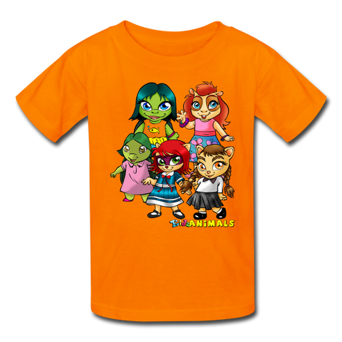 Kids T-Shirt - Fruit of the Loom - Kidz Girls 2 MANY COLORS - orange