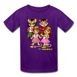 Kids T-Shirt - Fruit of the Loom - Kidz Girls 3 MANY COLORS - purple