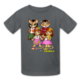 Kids T-Shirt - Fruit of the Loom - Kidz Girls 3 MANY COLORS - charcoal