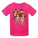 Kids T-Shirt - Fruit of the Loom - Kidz Girls 3 MANY COLORS - fuchsia