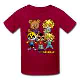 Kids T-Shirt - Fruit of the Loom - Kidz Boys 4 - MANY COLORS - dark red
